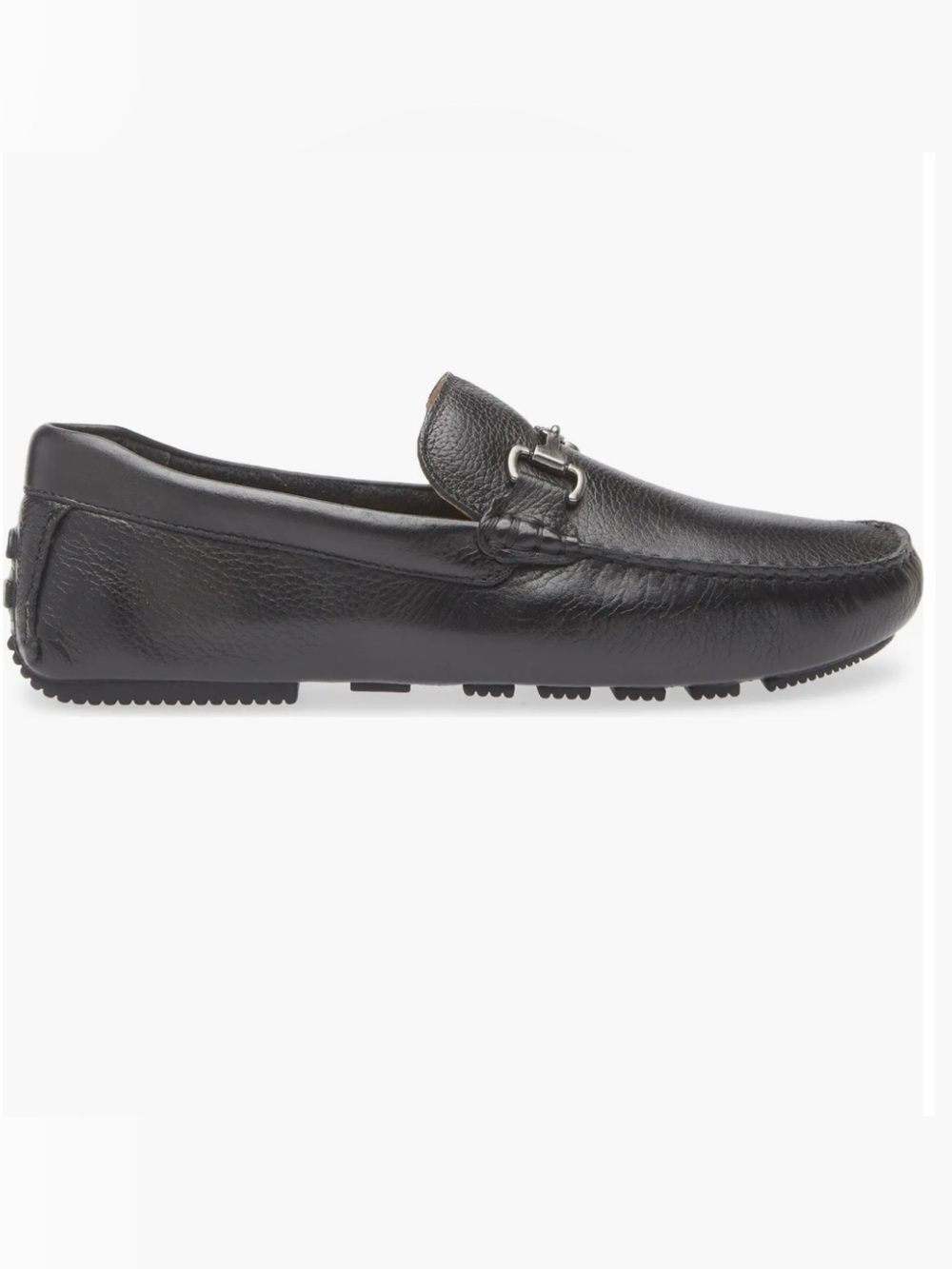 NWOT Nordstrom Men’s Black Leather Bit Driving Loafers